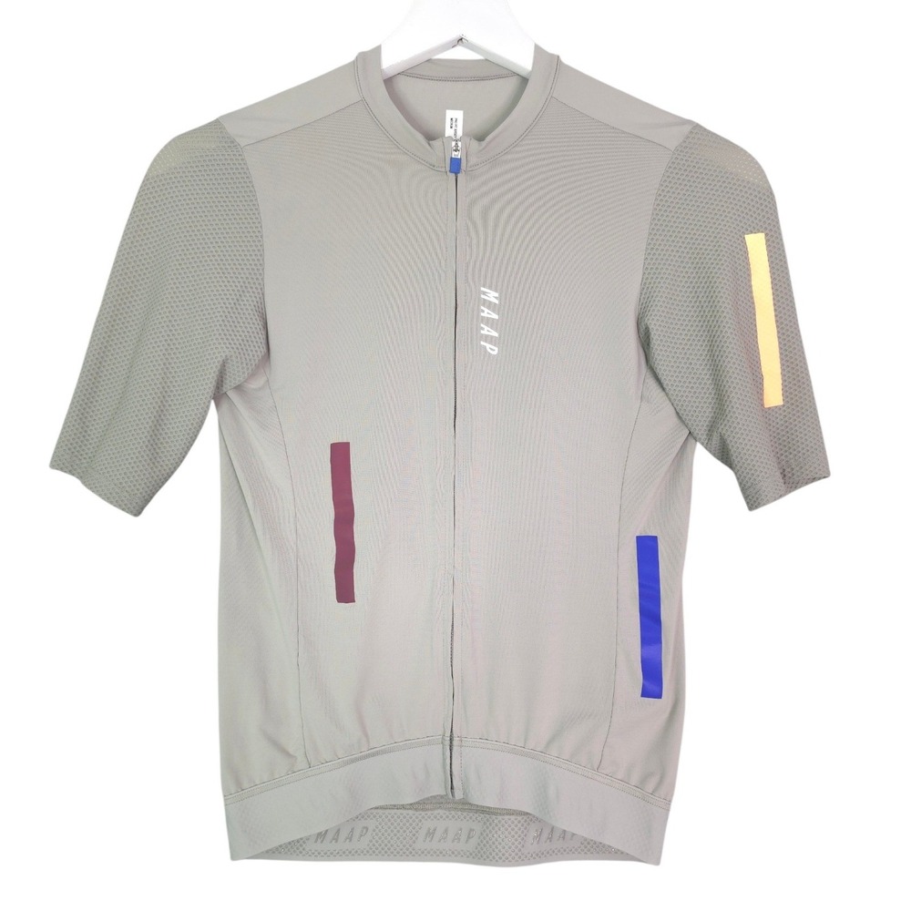 MAAP Evade Pro Base Jersey Mens Medium Grey Polyamide Short Sleeve Cycling Top